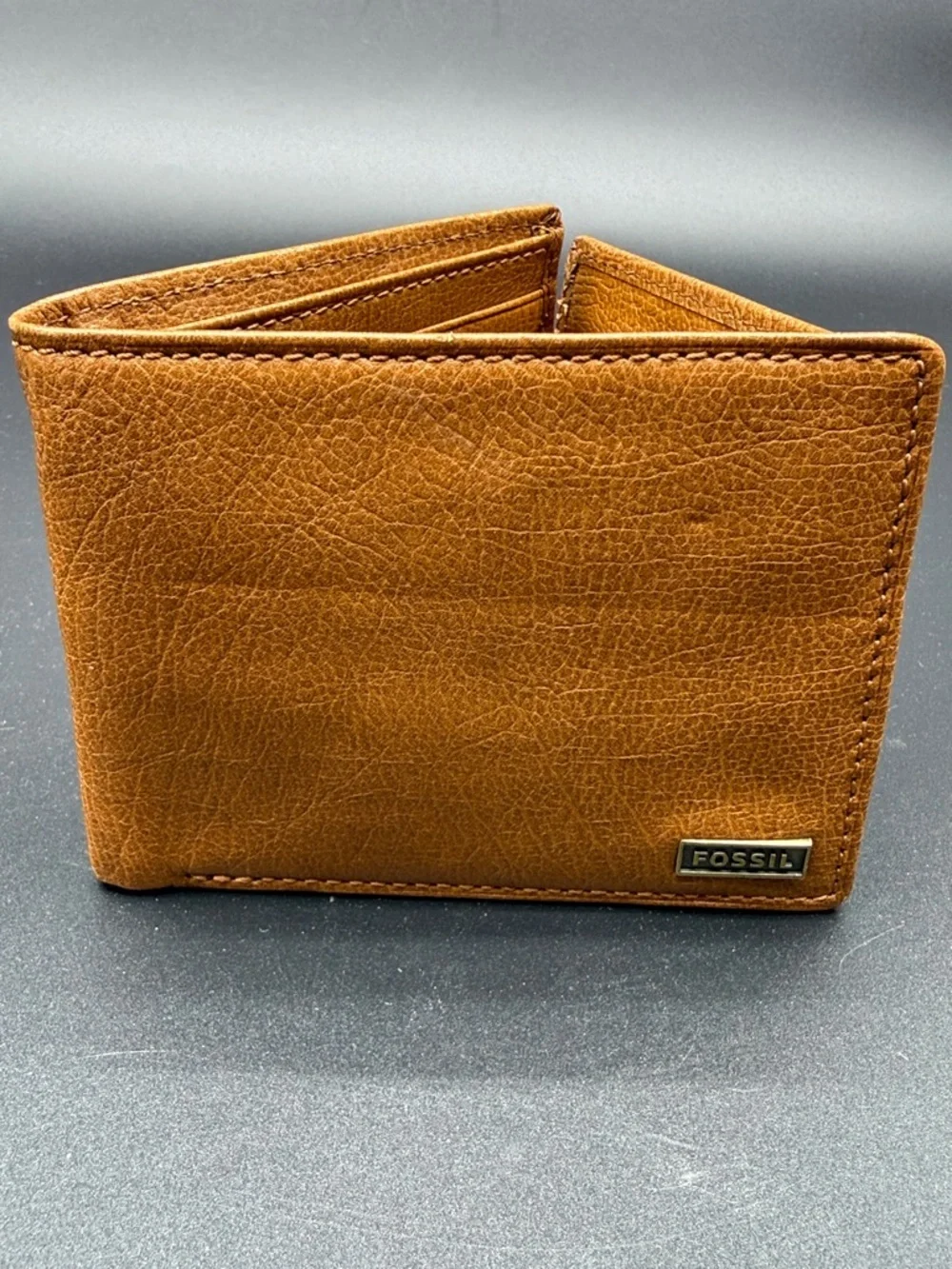 Fossil Brown Leather Trifold Wallet
